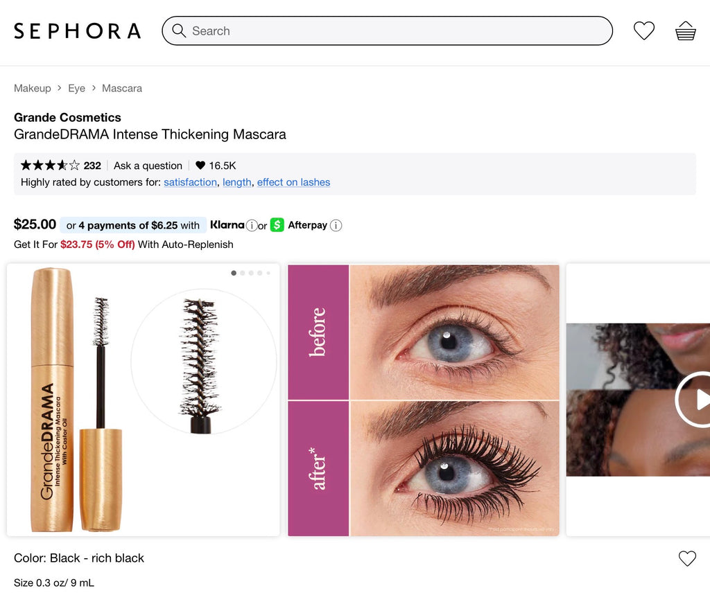 Grande drama mascara
