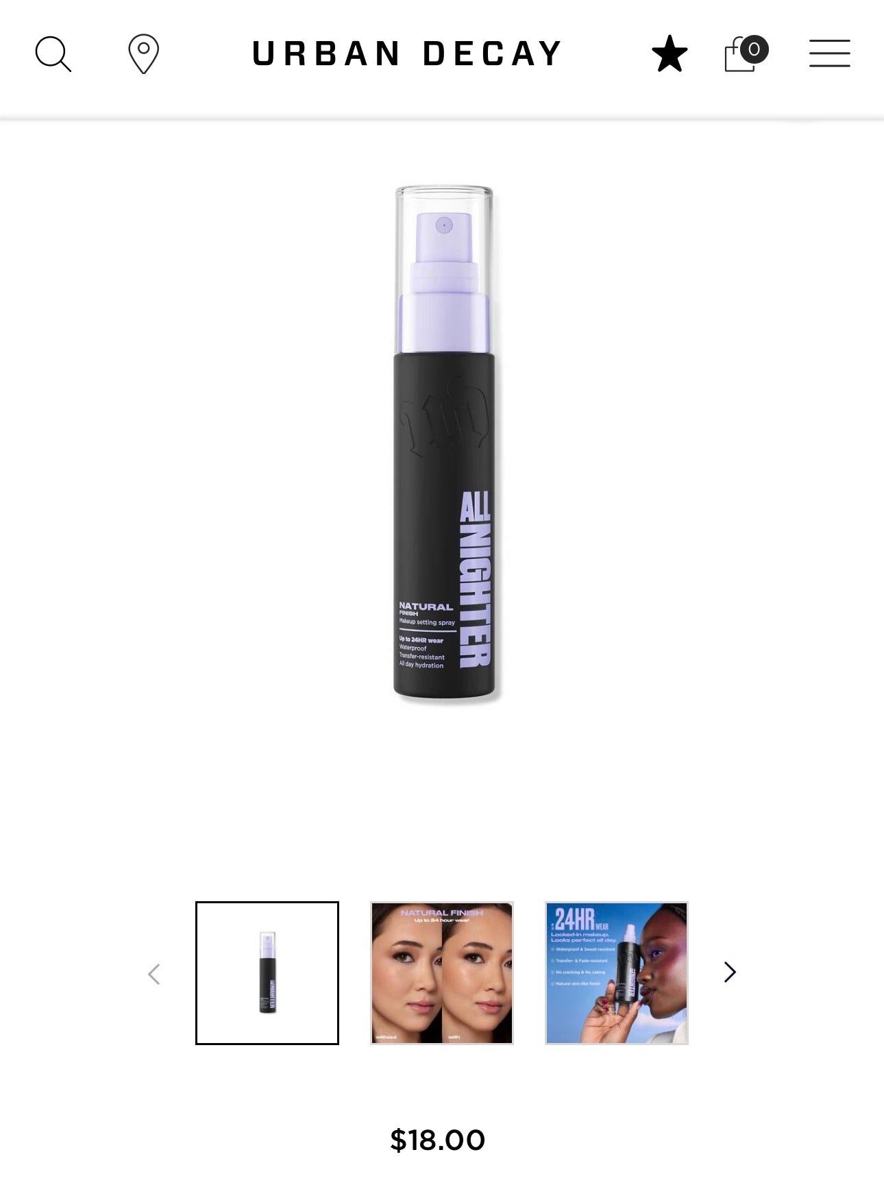 Urban decay setting spray