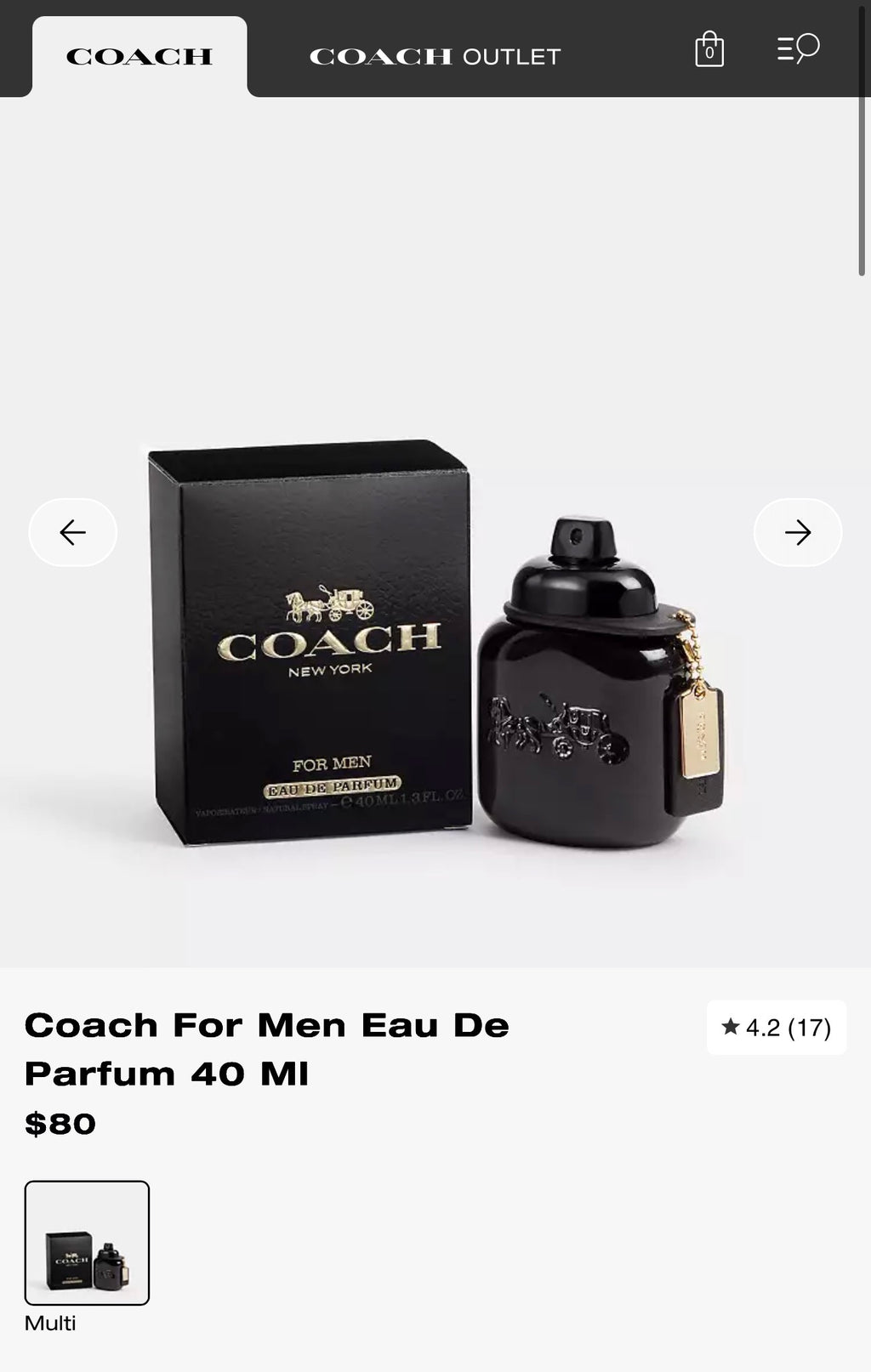 Coach for men