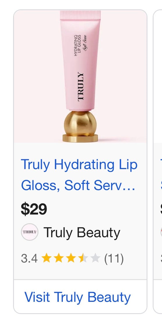 Truly hydrating lip gloss